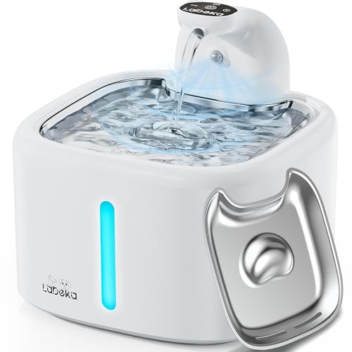 LABEKA Batteriebetriebener Katzenwasserbrunnen, 3,345.2 g/3,5L Kabelloser Haustier-Wasserbrunnen Wiederaufladbarer Katzenwasserbrunnen, Automatischer Katzenbewässerungsbrunnen mit Bewegungsmelder, LABEKA Batteriebetriebener Katzenwasserbrunnen, 3,345.2 g/3,5L Kabelloser Haustier-Wasserbrunnen Wiederaufladbarer Katzenwasserbrunnen, Automatischer Katzenbewässerungsbrunnen mit Bewegungsmelder, von LABEKA