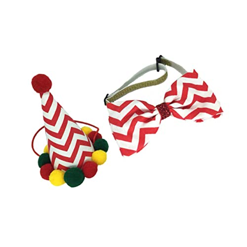 LABRIMP Haustier-fliegenhut-Set Für Hunde Und Katzen Streifenmuster Weihnachtskostüme 19–35 cm Verstellbar Dekoration Für Geburtstagspartys LABRIMP Haustier-fliegenhut-Set Für Hunde Und Katzen Streifenmuster Weihnachtskostüme 19–35 cm Verstellbar Dekoration Für Geburtstagspartys von LABRIMP