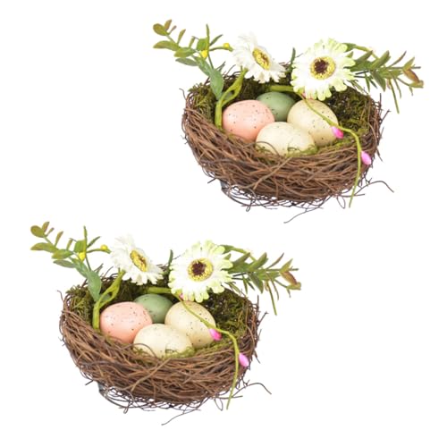 LABRIMP 2 Sätze Handgefertigte Rattan Vogelnester Künstlich Realistisch Ostern Deko Vogelkäfig Baum Tisch Schmuck Natürliche LABRIMP 2 Sätze Handgefertigte Rattan Vogelnester Künstlich Realistisch Ostern Deko Vogelkäfig Baum Tisch Schmuck Natürliche von LABRIMP
