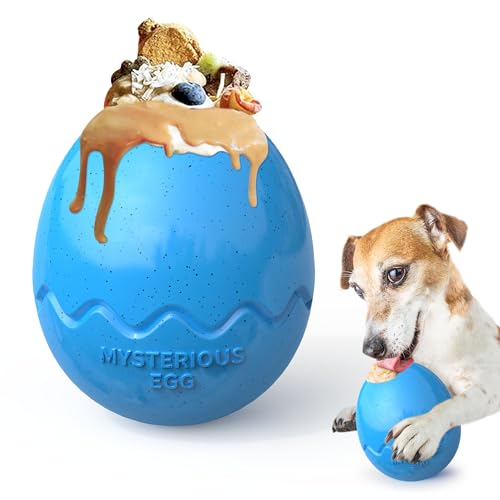 LACCEN Futterball für Hunde, IQ Treat Spender Hundespielzeug mit Leckerli befüllbar, Intelligenzspielzeug für Hunde Goße Hunde, Interaktive Snackball Hund Verbessert die Verdauung von LACCEN