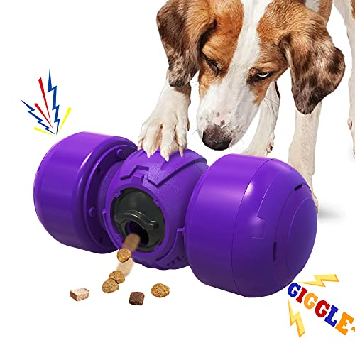 LACCEN Interaktives Hundespielzeug, rollender Leckerli-Spender für langsame Fütterung, Kichern für Hunde, Puzzle-Spielzeug, Leckerli-Spielzeug für Langeweile für mittelgroße und große Hunde von LACCEN