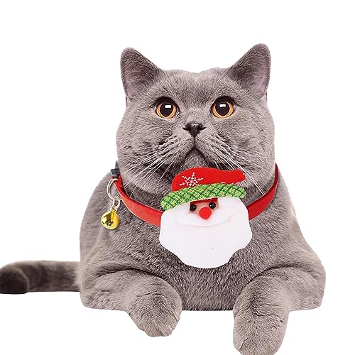 Weihnachts-Haustier-Halsband, Weihnachtsmann, Schneemann, Rentier, Welpe, Kätzchen, Party-Dekoration, Halsband für Geburtstagsgeschenke, Halloween, Neujahr (D) von LAEMILIA