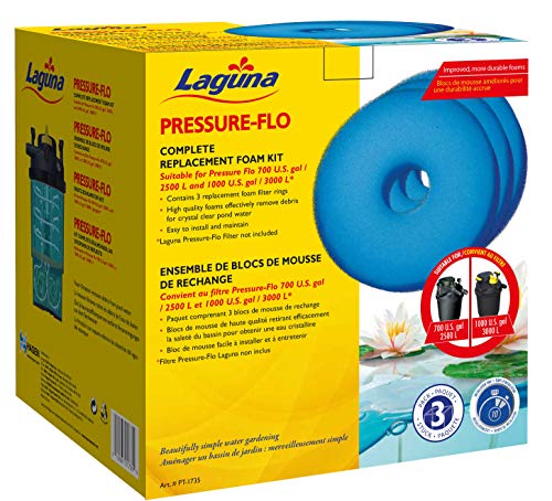 Laguna Ersatz Schaumstofffilter, für den Laguna Pressure-Flo 2500 und 3000, 3er Pack, 19.3 x 19.5 x 17.5 cm von LAGUNA