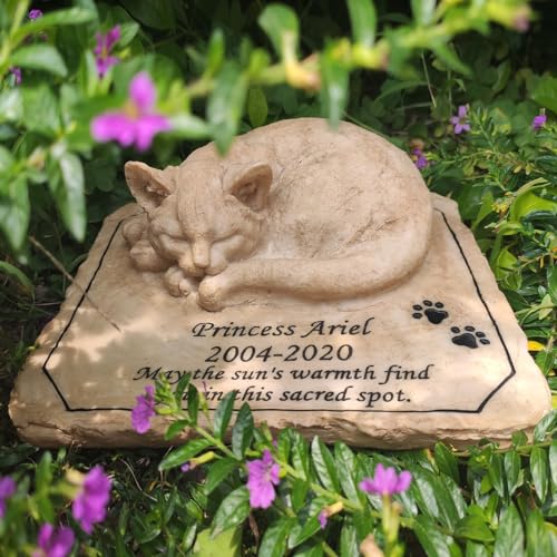 LAHTI Katze Gedenksteine Gartensteine Personifizierte, Katze Grab Markierungen Kitty-Gedenksteine, Katze Haustier Denkmal Grab Marker Tribut Statue, Sympathie Katze-Geschenke von VWPEYY