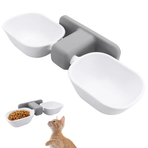 Erhöhte Katzennäpfe Wandmontierte Katzen-Futternapf Anti-Erbrechen Doppelte Haustiernäpfe Nass- und Trockenfutter Wasserschalen für Katzen und kleine Hunde Erhöhte Katzennäpfe Wandmontierte Katzen-Futternapf Anti-Erbrechen Doppelte Haustiernäpfe Nass- und Trockenfutter Wasserschalen für Katzen und kleine Hunde von LAIBUY