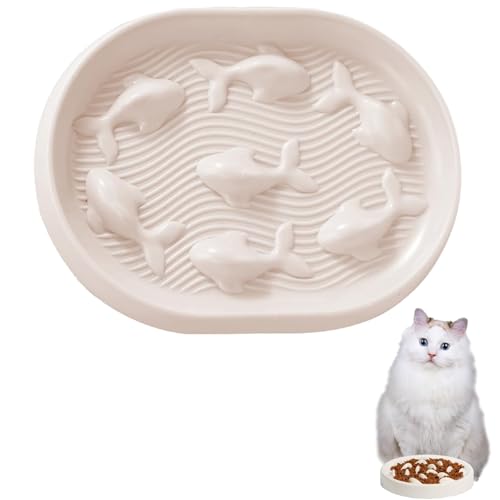 Futternapf für Katzen, Puzzle, kein Schlucken, langsames Fressen, niedlicher Labyrinth-Futterteller für Kätzchen, Hunde, Welpen, Weiß Futternapf für Katzen, Puzzle, kein Schlucken, langsames Fressen, niedlicher Labyrinth-Futterteller für Kätzchen, Hunde, Welpen, Weiß von LAIBUY