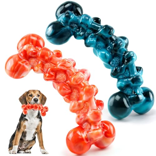 Großes Hundespielzeug, Kauspielzeug für aggressive Kauer, robustes Hundespielzeug, um sie zu beschäftigen, unzerstörbares Spielzeug für mittelgroße und große Rassen, 2 Stück Großes Hundespielzeug, Kauspielzeug für aggressive Kauer, robustes Hundespielzeug, um sie zu beschäftigen, unzerstörbares Spielzeug für mittelgroße und große Rassen, 2 Stück von LAIBUY