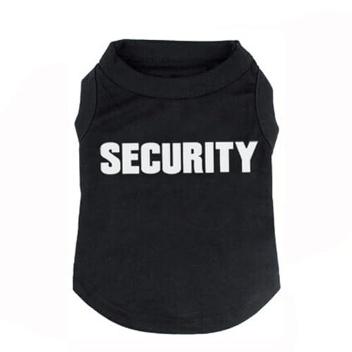 Hundeshirt für Welpen, Sommerkleidung, Tanktop, Weste, Sicherheits-Sweatshirt für kleine Hunde, mittelgroße Katzen (Größe M, Schwarz) von LAIBUY