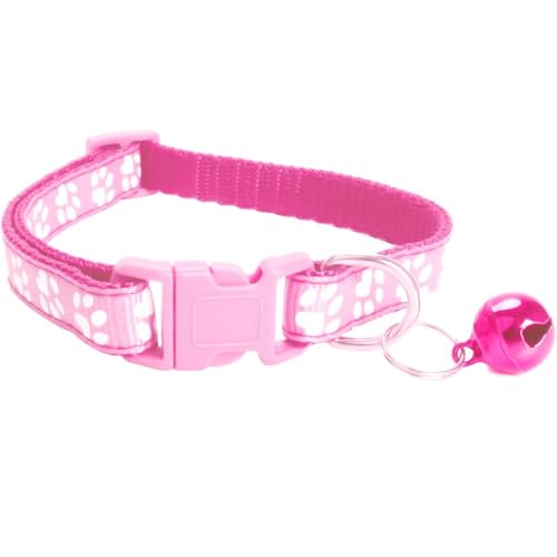 Katzenhalsband mit Glöckchen, abreißbares Gitterhalsband mit Kunststoffschnalle, leicht verstellbar, Nylon, Kitty Halsbänder Katzenhalsband mit Glöckchen, abreißbares Gitterhalsband mit Kunststoffschnalle, leicht verstellbar, Nylon, Kitty Halsbänder von LAIBUY