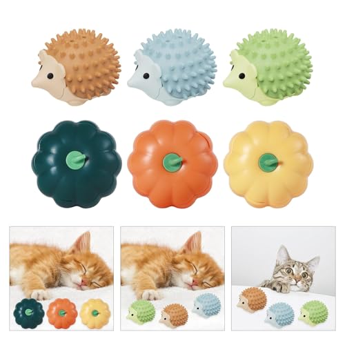 Katzenspielzeug, 3 Stück, Minzspielzeug, Kätzchen, Kauspielzeug, lustige leckbare Katzensnacks mit Igel-Form Katzenspielzeug, 3 Stück, Minzspielzeug, Kätzchen, Kauspielzeug, lustige leckbare Katzensnacks mit Igel-Form von LAIBUY