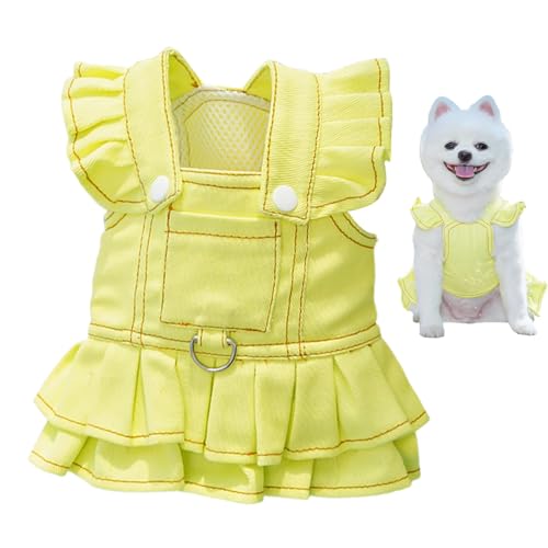 Kleider für Hunde, dekorative Hundekleidung, niedlich, atmungsaktiv, für Spaziergänge, Reisen, Cowboy-Overall für Welpen, Größe S Kleider für Hunde, dekorative Hundekleidung, niedlich, atmungsaktiv, für Spaziergänge, Reisen, Cowboy-Overall für Welpen, Größe S von LAIBUY