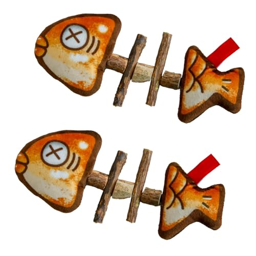 LAIBUY 2 Stück Fisch-Katzenspielzeug, simuliertes Fischgräten-Spielzeug, Holz, Zahnen, Haustier, gegrilltes Fischspielzeug, interaktives Kätzchen, Katzenspielzeug, Kauspielzeug (Fischknochen, Anzahl LAIBUY 2 Stück Fisch-Katzenspielzeug, simuliertes Fischgräten-Spielzeug, Holz, Zahnen, Haustier, gegrilltes Fischspielzeug, interaktives Kätzchen, Katzenspielzeug, Kauspielzeug (Fischknochen, Anzahl von LAIBUY