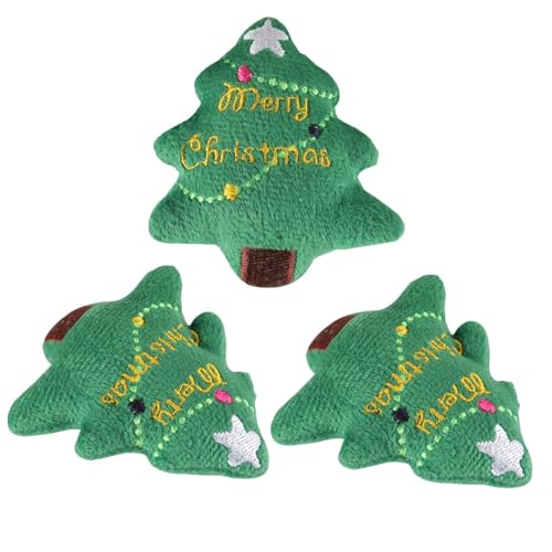 LAIBUY Interaktives Plüsch-Weihnachtsbaum-Kauspielzeug für Katzen, Kätzchen, bezauberndes Design für Urlaub, Spielzeit für Haustiere, 3 Stück LAIBUY Interaktives Plüsch-Weihnachtsbaum-Kauspielzeug für Katzen, Kätzchen, bezauberndes Design für Urlaub, Spielzeit für Haustiere, 3 Stück von LAIBUY