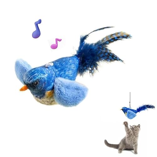 LAIBUY Interaktives Zwitschern Vogel Katzenspielzeug mit Katzenminze - Automatisches Selbstspiel- & Übungsspielzeug für Indoor-Katzen, weiches gefiedertes Vogel-Design mit realistischen Geräuschen LAIBUY Interaktives Zwitschern Vogel Katzenspielzeug mit Katzenminze - Automatisches Selbstspiel- & Übungsspielzeug für Indoor-Katzen, weiches gefiedertes Vogel-Design mit realistischen Geräuschen von LAIBUY