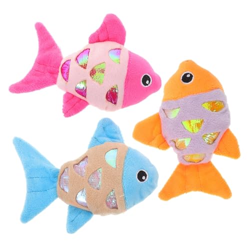 LAIBUY Niedliches Kätzchen-Spielzeug, Plüsch-Fischspielzeug, Tonpapier, geistiges Stimulans für Katzeninteraktion, zufällige Farbe LAIBUY Niedliches Kätzchen-Spielzeug, Plüsch-Fischspielzeug, Tonpapier, geistiges Stimulans für Katzeninteraktion, zufällige Farbe von LAIBUY