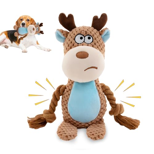 LAIBUY Quietschendes Plüsch-Hundespielzeug für kleine und mittelgroße Hunde – unzerstörbares Seilspielzeug mit natürlicher Baumwolle, interaktives gefülltes Kauspielzeug mit Knisterpapier LAIBUY Quietschendes Plüsch-Hundespielzeug für kleine und mittelgroße Hunde – unzerstörbares Seilspielzeug mit natürlicher Baumwolle, interaktives gefülltes Kauspielzeug mit Knisterpapier von LAIBUY