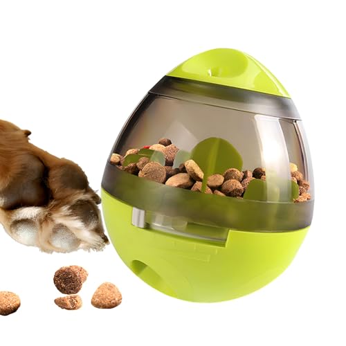Leckerli-Spender Hundespielzeug – Leckerli-Ball/Futterspender/interaktives Spielzeug/Slow Eating IQ Treat Ball für kleine, mittelgroße Hunde und Katzen (Grün) von LAIBUY