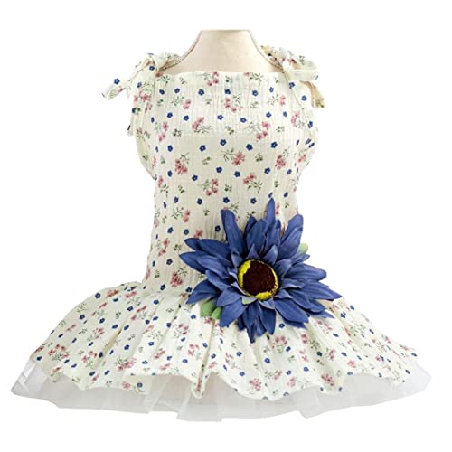Luxuriöses Hundekleid für Welpen, Prinzessinnenkleider, Hochzeit, Abendkleid, Tutu, Gänseblümchen, Rock für kleine Hunde, Mädchen, Größe XS von LAIBUY