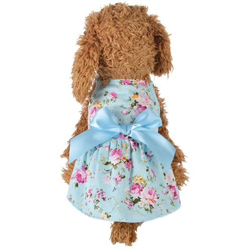 Mädchen-Hundekleid, Hochzeitskostüm, Bekleidung, Geburtstagskleid, Welpe, Strandkleid, Schleife, Urlaub, Party, Kostüme, Hunderock für kleine Hunde, Größe M Mädchen-Hundekleid, Hochzeitskostüm, Bekleidung, Geburtstagskleid, Welpe, Strandkleid, Schleife, Urlaub, Party, Kostüme, Hunderock für kleine Hunde, Größe M von LAIBUY
