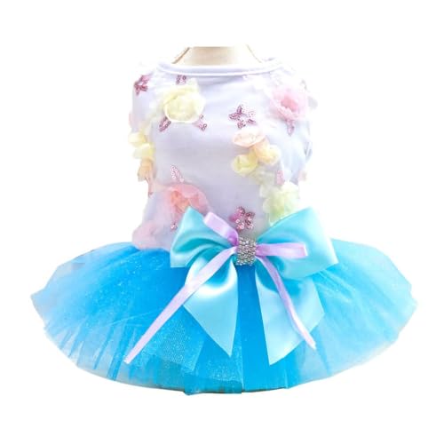 Tutu-Kleid für kleine Hunde, Katzen, Mädchen, Geburtstagsparty, Kostüm, Hündinnen, Haustierbekleidung (XS) von LAIBUY