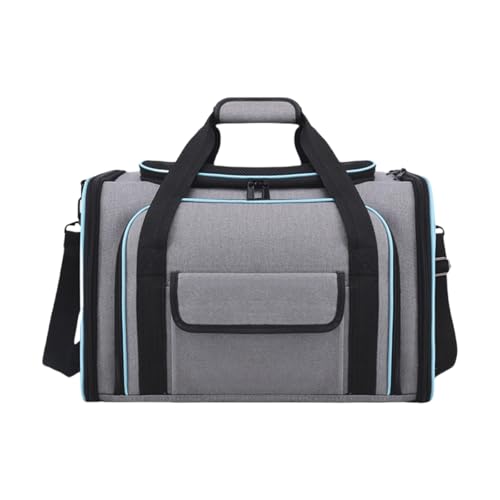 Erweiterbare Katzentragetasche mit atmungsaktivem, verstellbarem Schultergurt, Reisetasche für Haustiere, Hunde, Belüftung, Koffer, faltbare Katzen-Reisetasche Erweiterbare Katzentragetasche mit atmungsaktivem, verstellbarem Schultergurt, Reisetasche für Haustiere, Hunde, Belüftung, Koffer, faltbare Katzen-Reisetasche von LAIOUSN