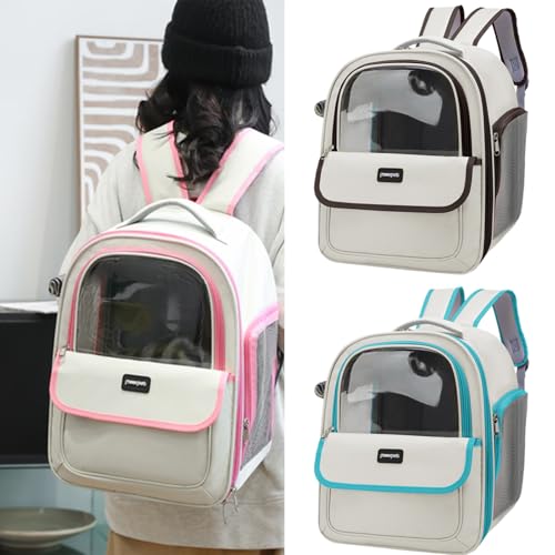 Katzen-in-bag-Tragetasche für Welpen, für Outdoor-Reisen, Schultertrage, Sightseeing-Gurt, bequemer Haustier-Rucksack von LAIOUSN
