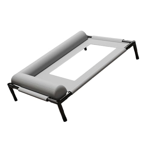 LAIOUSN Erhöhtes Haustierbett mit L-förmigem Kissen, atmungsaktives Netz, kauresistentes Design, Stahlrahmen, für drinnen und draußen, erhöhtes Hundebett mit Kissen LAIOUSN Erhöhtes Haustierbett mit L-förmigem Kissen, atmungsaktives Netz, kauresistentes Design, Stahlrahmen, für drinnen und draußen, erhöhtes Hundebett mit Kissen von LAIOUSN