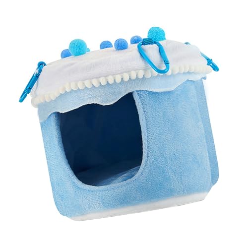 LAIOUSN Hängende Hängematte für Papageien, Bett, Brutnest, Vogelbett, kleiner Vogel, Winter, warmes Nest, Ruhen, Plüsch, Kuchenform, Haus, Papageienhängematte von LAIOUSN