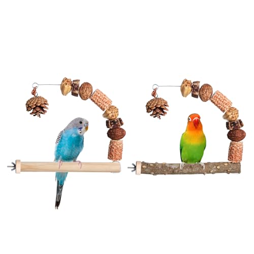 Vogel-Sitzstange für Graupapageien und Papageien, fördert die Gesundheit der Schnäbel und Schleifen, Übung, Holzständer, Käfigspielzeug, kaubare Vogelstange Vogel-Sitzstange für Graupapageien und Papageien, fördert die Gesundheit der Schnäbel und Schleifen, Übung, Holzständer, Käfigspielzeug, kaubare Vogelstange von LAIOUSN