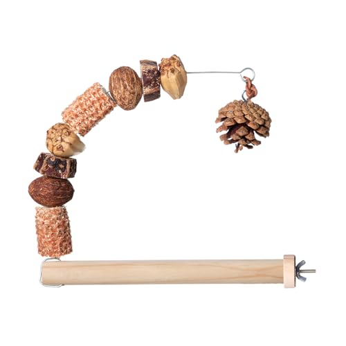 Vogel-Sitzstange für Graupapageien und Papageien, fördert die Gesundheit der Schnäbel und Schleifen, Übung, Holzständer, Käfigspielzeug, kaubare Vogelstange Vogel-Sitzstange für Graupapageien und Papageien, fördert die Gesundheit der Schnäbel und Schleifen, Übung, Holzständer, Käfigspielzeug, kaubare Vogelstange von LAIOUSN