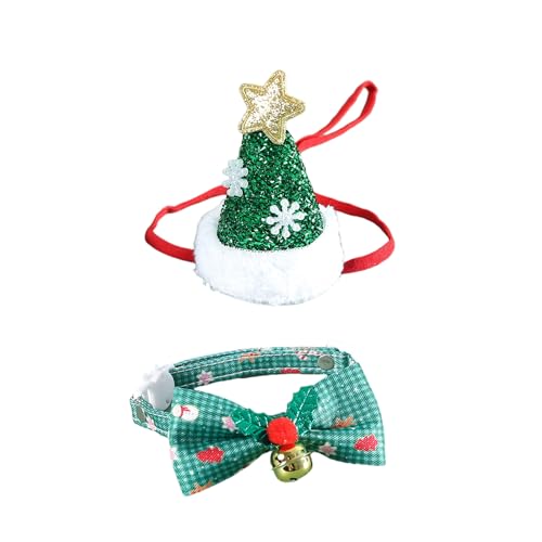 Weihnachtliches Hundekostüm, Fliege und Mütze, Set für Haustiere, Katzen, Festival, Verkleidungskostüm, Hunde-Party, Kopfbedeckung, Rollenspiel-Zubehör, Weihnachts-Kopfbedeckung Weihnachtliches Hundekostüm, Fliege und Mütze, Set für Haustiere, Katzen, Festival, Verkleidungskostüm, Hunde-Party, Kopfbedeckung, Rollenspiel-Zubehör, Weihnachts-Kopfbedeckung von LAIOUSN