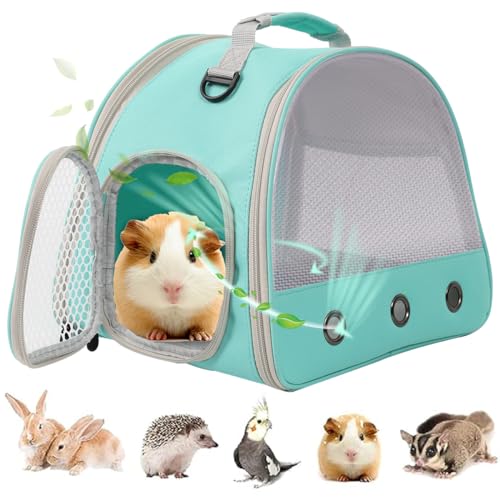 Atmungsaktiver Meerschweinchen-Träger-Rucksack mit Nylon Mesh Fenster Tragbarer Träger für Meerschweinchen, Bunny Bearded Dragon Bird Chinchilla Ferret Reise im Freien von LAIRIES