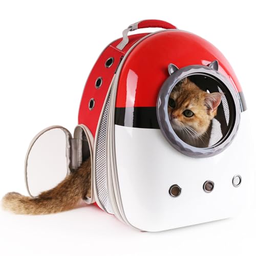 Erweiterbarer Katzenrucksack, vorne, großer Katzenrucksack, passend für bis zu 9 kg, Rucksack für Katzen, Kätzchen, kleine Welpen, von Fluggesellschaften zugelassener Katzenblasen-Rucksack, von LAIRIES