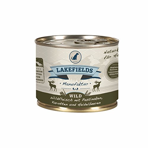 Lakefields MANUFAKTUR Nassfutter MENÜ WILD 59% Fleischanteil für Hunde 12x200g von Lakefields