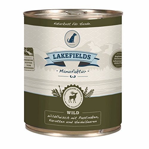 Lakefields MANUFAKTUR Nassfutter MENÜ WILD 59% Fleischanteil für Hunde 12x800g von Lakefields