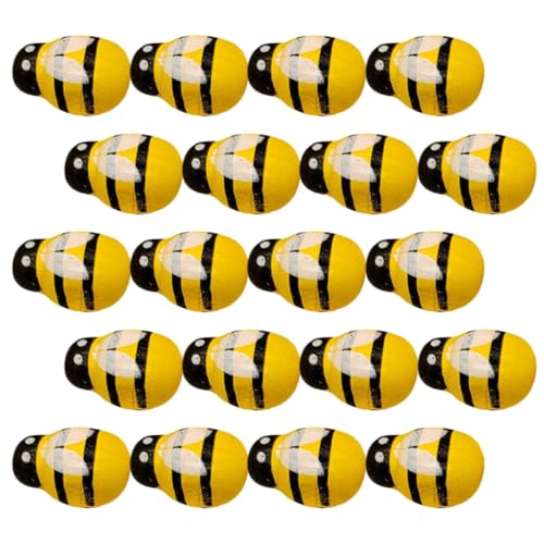 LALAFINA 24 Stück DIY Scrapbooking-Anhänger DIY-Handwerk Kranz DIY-Biene Handdekoration Basteln Herstellung Von Bienenholz Bienen-Topper Winzige Harzverzierungen Holzaufkleber von LALAFINA