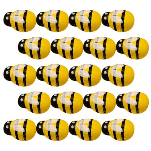 LALAFINA 24 Stück DIY Scrapbooking-Anhänger DIY-Handwerk Kranz DIY-Biene Handdekoration Basteln Herstellung Von Bienenholz Bienen-Topper Winzige Harzverzierungen Holzaufkleber von LALAFINA