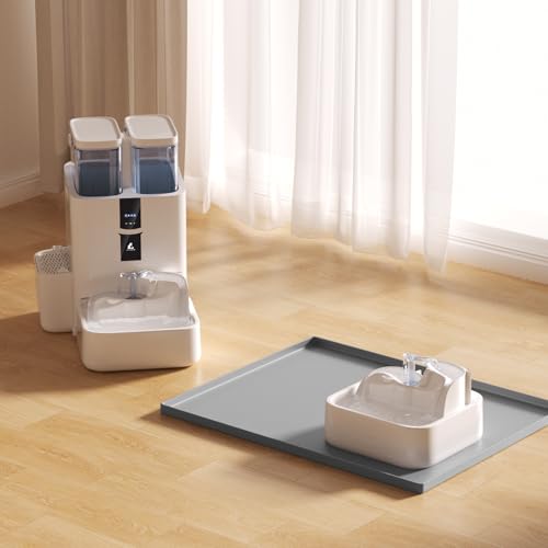 Katzenfuttermatte für LALAHOME Wasserbrunnen, 100 % wasserdicht, rutschfeste Silikonmatte für Wassernäpfe, große Haustier-Fütterunterlage, leicht zu reinigen, langlebiges Platzset für Katzenfutter Katzenfuttermatte für LALAHOME Wasserbrunnen, 100 % wasserdicht, rutschfeste Silikonmatte für Wassernäpfe, große Haustier-Fütterunterlage, leicht zu reinigen, langlebiges Platzset für Katzenfutter von LALAHOME
