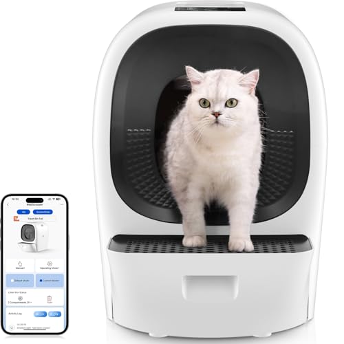 LALAHOME Selbstreinigende Katzentoilette RealScooper Pro, Automatische Nachfüllschale, Ultra-Sicher/App-Steuerung/Desodorierer, Automatische Katzentoilette 88L XXL Fassungsvermögen für Mehrere Katzen LALAHOME Selbstreinigende Katzentoilette RealScooper Pro, Automatische Nachfüllschale, Ultra-Sicher/App-Steuerung/Desodorierer, Automatische Katzentoilette 88L XXL Fassungsvermögen für Mehrere Katzen von LALAHOME