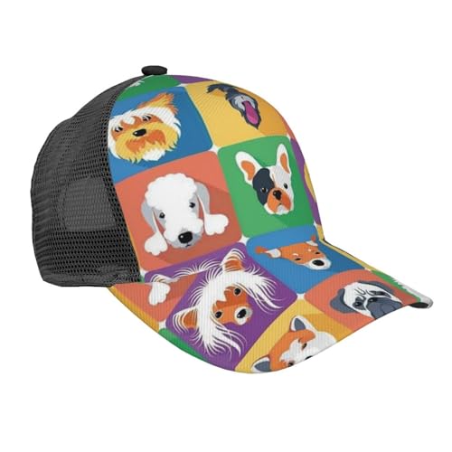 LAMAME Modische Baseballkappe mit gebogener Krempe, verstellbare Netzkappe, lässige Kopfbedeckung LAMAME Modische Baseballkappe mit gebogener Krempe, verstellbare Netzkappe, lässige Kopfbedeckung von LAMAME
