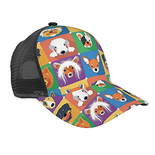 LAMAME Modische Baseballkappe mit gebogener Krempe, verstellbare Netzkappe, lässige Kopfbedeckung LAMAME Modische Baseballkappe mit gebogener Krempe, verstellbare Netzkappe, lässige Kopfbedeckung von LAMAME
