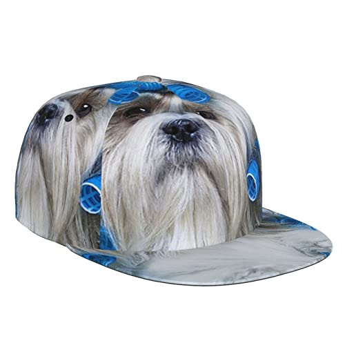 LAMAME Shih Tzu Baseballkappe, bedruckt, modisch, verstellbar, Trucker-Mütze, Kopfbedeckung für Erwachsene von LAMAME