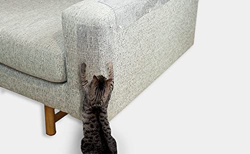 LAMINET Deluxe Kratzschutz für Katzen, schützt Ihre Möbel mit unseren robusten Möbel-Kratzschildern, Set mit 4 robusten, flexiblen Kunststoff-Schildern – (17,8 cm L x 14 cm B) von LAMINET