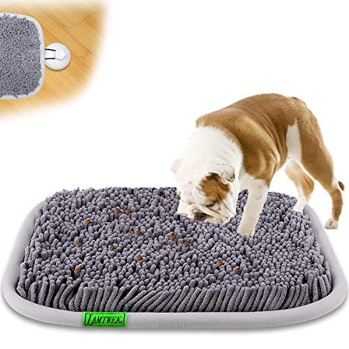 LAMTWEK 17" x 21" Schnüffelteppich Hunde,Intelligenzspielzeug für Hunde,Hundespielzeug Intelligenz,Hunde Schnuffelteppich Waschbar Riechen rutschfest Hundespielzeug Schnüffelspielzeug 2 Saugnäpf LAMTWEK 17" x 21" Schnüffelteppich Hunde,Intelligenzspielzeug für Hunde,Hundespielzeug Intelligenz,Hunde Schnuffelteppich Waschbar Riechen rutschfest Hundespielzeug Schnüffelspielzeug 2 Saugnäpf von LAMTWEK
