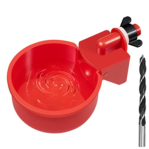 Hühnerbewässerungsbecher 24 Stück Automatische Hühnerwasserbecher für Geflügel LANARP Float Stil Schwerkraft Hühnerbewässerungssystem Geflügel Wasserspender Kit Hühnerbewässerung 5 Gallone mit von LANARP