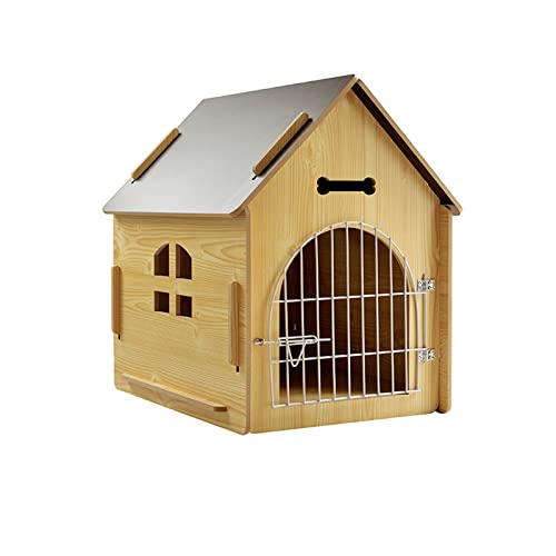 Four Seasons Universal-Haustier-Katzenhaus für den Innenbereich Kleine und mittelgroße Katzen- und Hundekäfige aus Holz, geeignet für Wohnzimmer, Balkon, Innenhof (B 40 * 39 * 45cm) von LANAZU