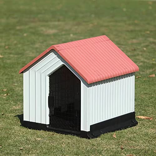 Four Seasons Universelle abnehmbare und waschbare Hundehütte Haustiernest Kleine und mittelgroße Hundehütte für den Außenbereich, geeignet für den Gartenhof (pink 62 * 62 * 60cm) von LANAZU