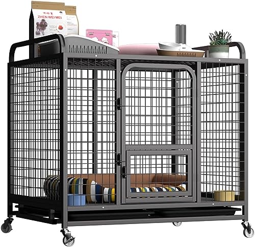 Große Hundebox Indoor und Outdoor Schwerlast Hundebox mit Feststellrädern Abnehmbare Hundebox Geeignet für mittlere und große Hunde Große Hundebox Indoor und Outdoor Schwerlast Hundebox mit Feststellrädern Abnehmbare Hundebox Geeignet für mittlere und große Hunde von LANAZU