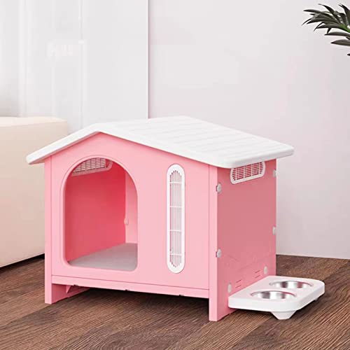 Katzen- und Hundehütte Kleine Katzen- und Hundehütte im Freien, geeignet für Wohnzimmer, Balkon, Garten (pink A) von LANAZU