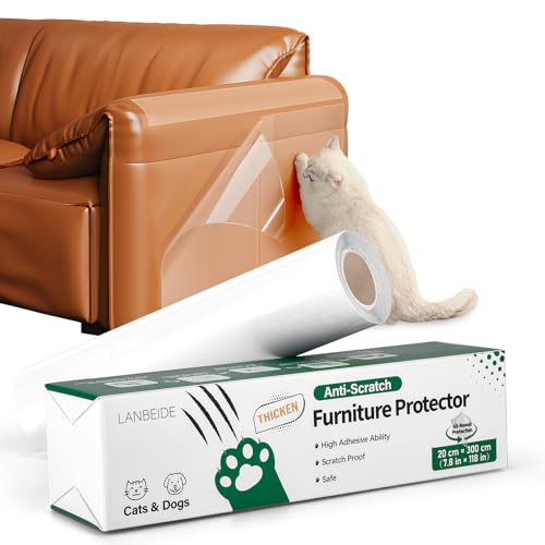 LANBEIDE Katze Kratzschutz, Kratzschutz für Hundetüren Einseitig Klebend Abschreckend Training Tape (20cmx3m) von LANBEIDE